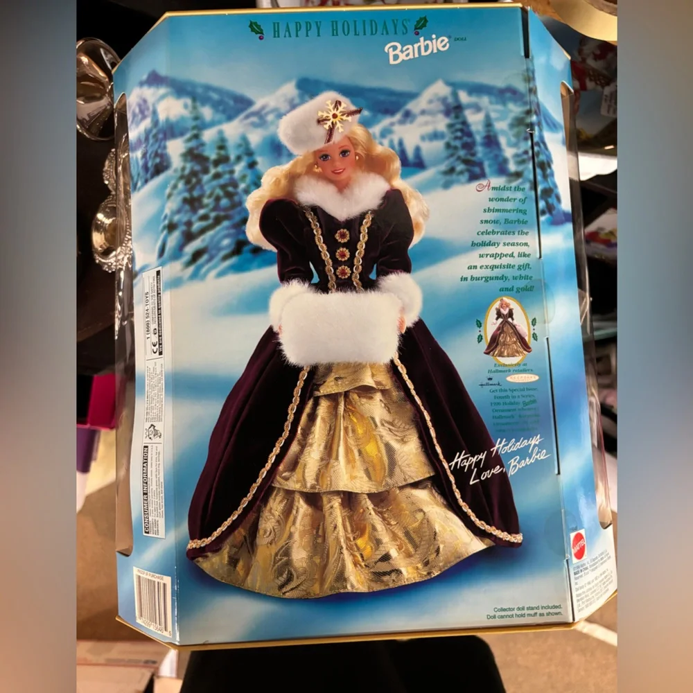1996 Special Edition Holidays Barbie in Gold and Burgundy Gown